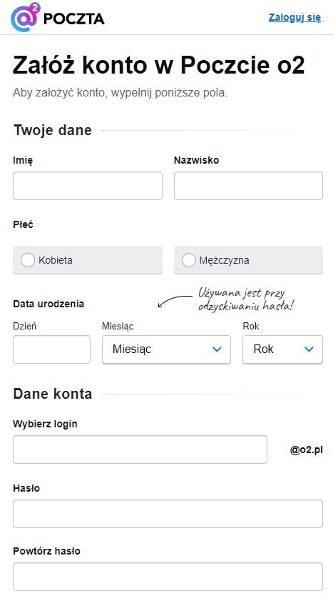 poczta o2 rejestracja|Poczta